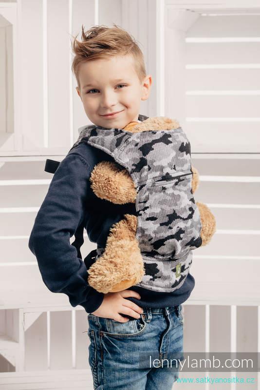 LennyLamb Nosítko pro panenky 100% Bavlna - Grey Camo - předváděcí