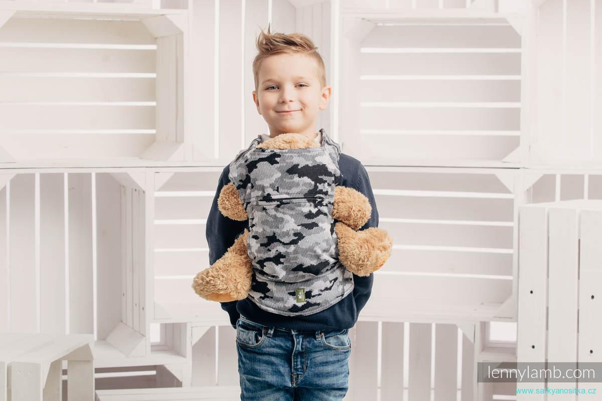 LennyLamb Nosítko pro panenky 100% Bavlna - Grey Camo - předváděcí