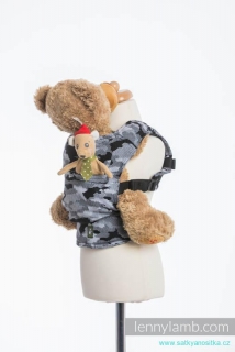 LennyLamb Nosítko pro panenky 100% Bavlna - Grey Camo - předváděcí